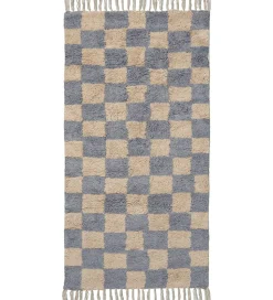Ferm Living Gulvtæppe - Mara - 80x150 cm - Mist Blue/Warm Sand