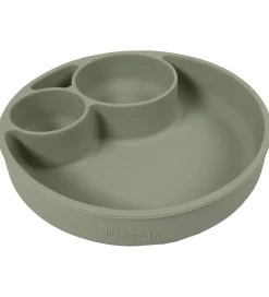 Filibabba Tallerken - Silikone - Ruminddelt - Green