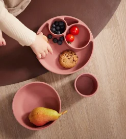 Filibabba Tallerken - Silikone - Ruminddelt - Rosa