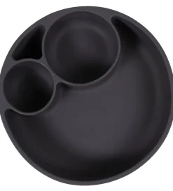 Filibabba Tallerken - Silikone - Ruminddelt - Stone Grey