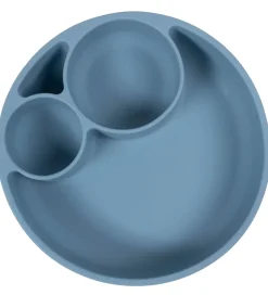 Filibabba Tallerken - Silikone - Ruminddelt - Powder Blue