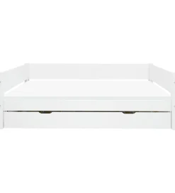 Flexa Enkeltseng m. Udtræksfunktion - 210x101x66,5 cm - Hvid