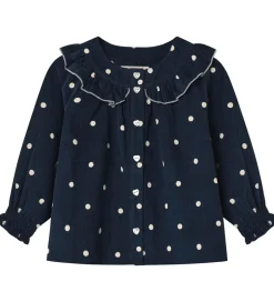 Fliink Skjorte - Fløjl - Dolly - Insignia Blue AOP