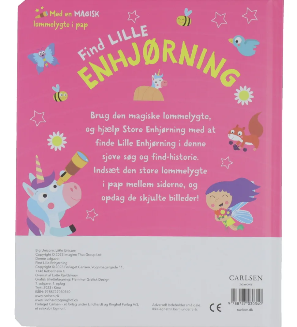 Forlaget Carlsen Bog m. Magisk Lommelygte - Find Lille Enhjørnin