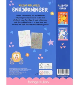 Forlaget Tukan Malebog m. Juveler - Enhjørning - DA