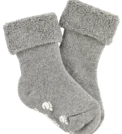 Fuzzies Skridsikre Strømper - Lysegrå
