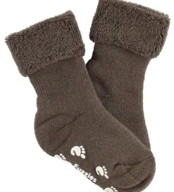 Fuzzies Skridsikre Strømper - Valnød