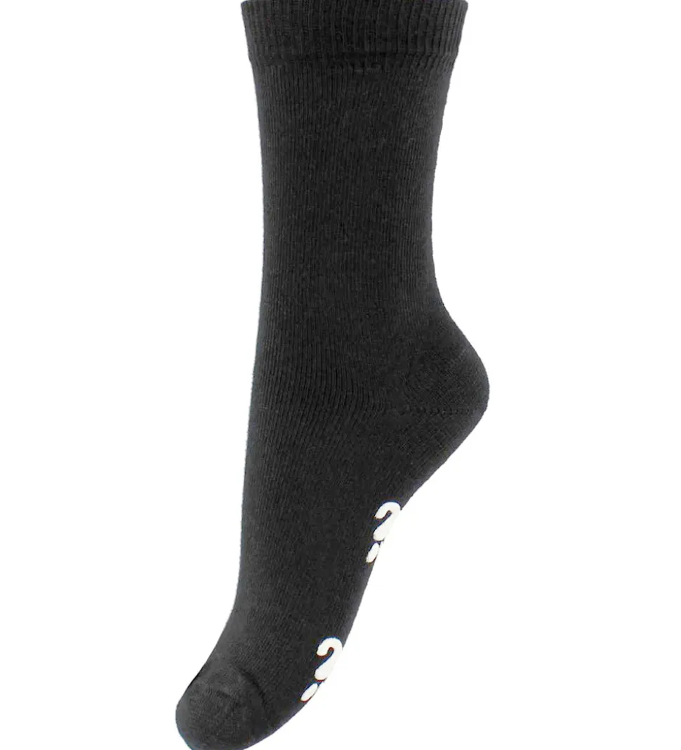 Fuzzies Strømper m. Antiskrid - Sort
