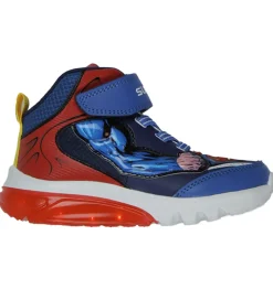 Geox Støvler m. Lys - J Ciberdron - Blå/Rød m. Superman