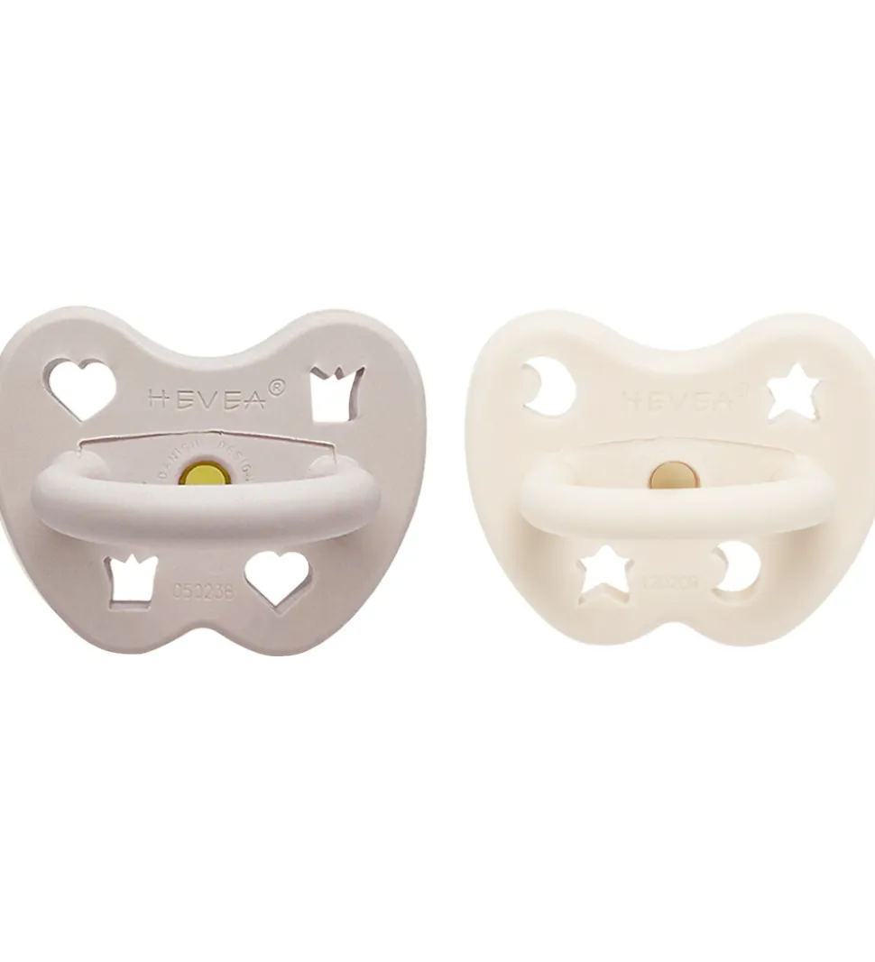Hevea Sutter - 3-36 mdr - 2-pak - Naturgummi - Milky/Soft Pebble