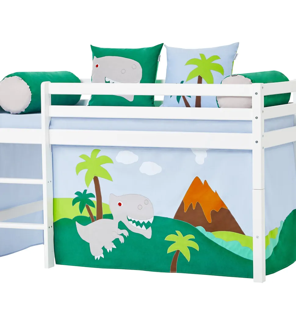 Hoppekids Forhæng Til Halvhøj Seng - 70x160 cm - Dinosaur