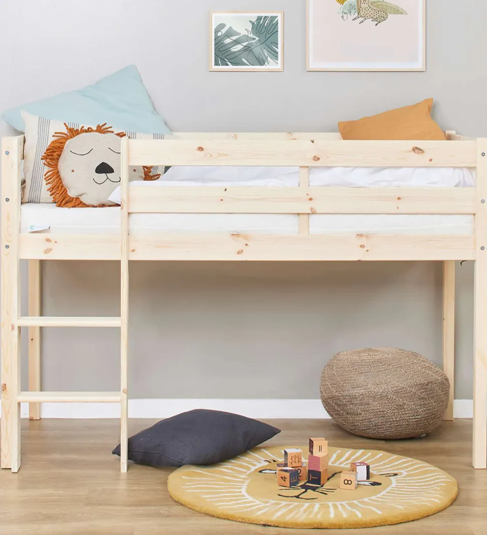 Hoppekids Seng - Halvhøj - ECO Comfort - 166x76x114 cm - Natural