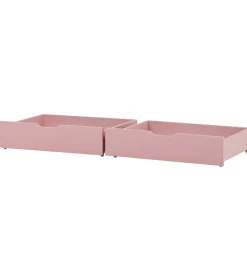 Hoppekids Skuffer m. Hjul - 2 stk. - 70x160 cm - Pale Rose