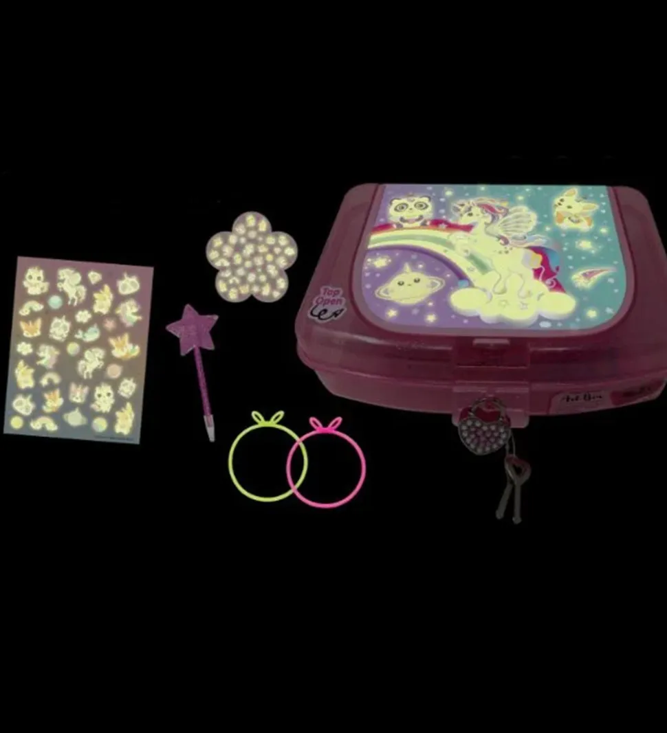 Hot Focus Opbevaring - Æske m. Lås - Glow In The Dark