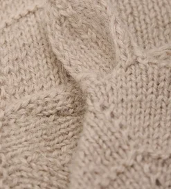 Huttelihut Babyhjelm m. Ører - Alpakauld - Strik - Mahogany Rose