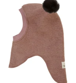 Huttelihut Elefanthue - Uld - 2-lags - Burlwood m. Kvaste