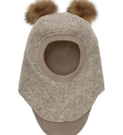 Huttelihut Elefanthue - Uld - 2-lags - Camel Melange m. Kvaste