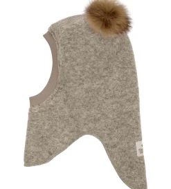 Huttelihut Elefanthue - Uld - 2-lags - Camel Melange m. Kvaste