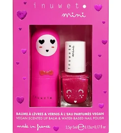 Inuwet Gavesæt - Læbepomade/Neglelak - Fuchsia