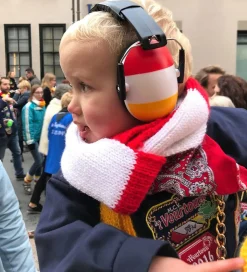 Jippies Høreværn - Rød/Hvid/Gul