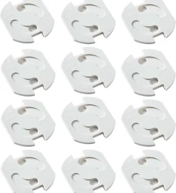 Jippies Stikkontakt-sikringer - Drejelig - 12 stk. - Hvid