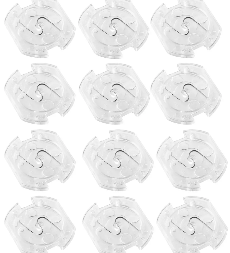 Jippies Stikkontakt-sikringer - Drejelig - 12 stk. - Transparent