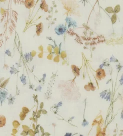 Joha Babyhjelm - Uld - Off White m. Blomster