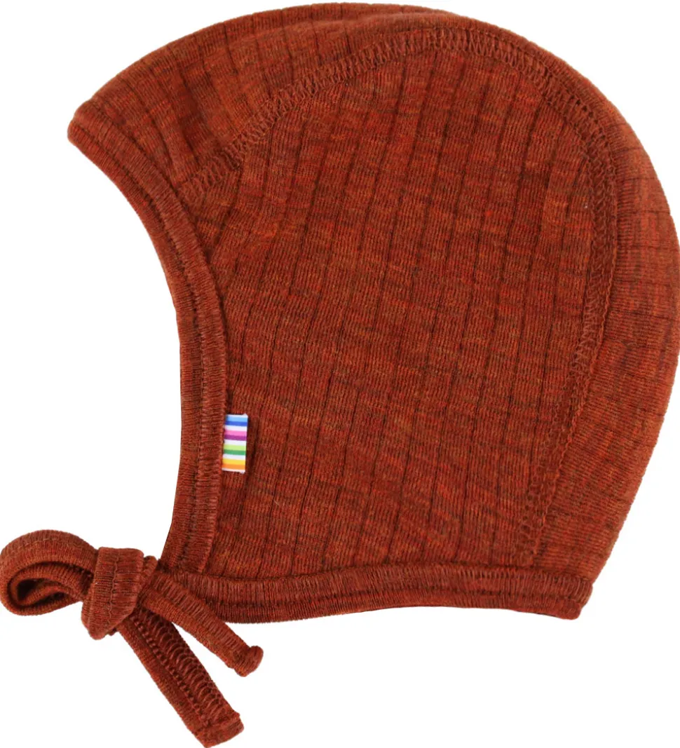 Joha Babyhjelm - Uld - Rib - 2-lags - Rust