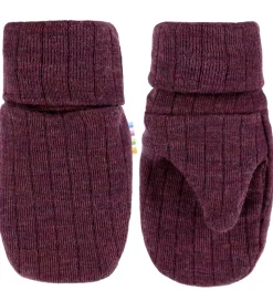 Joha Luffer - Uld - Rib - Blomme