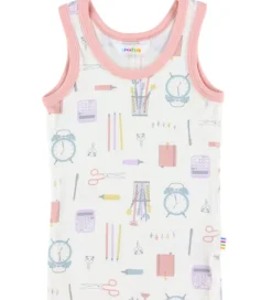 Joha Undertrøje - Viskose/Bambus - Off White m. Print