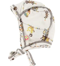 Katvig Babyhjelm - Bambus - Hvid m. Cirkusprint