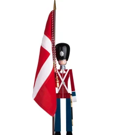Kay Bojesen Træfigur - Fanebærer - Mellem - Rød/Blå/Hvid
