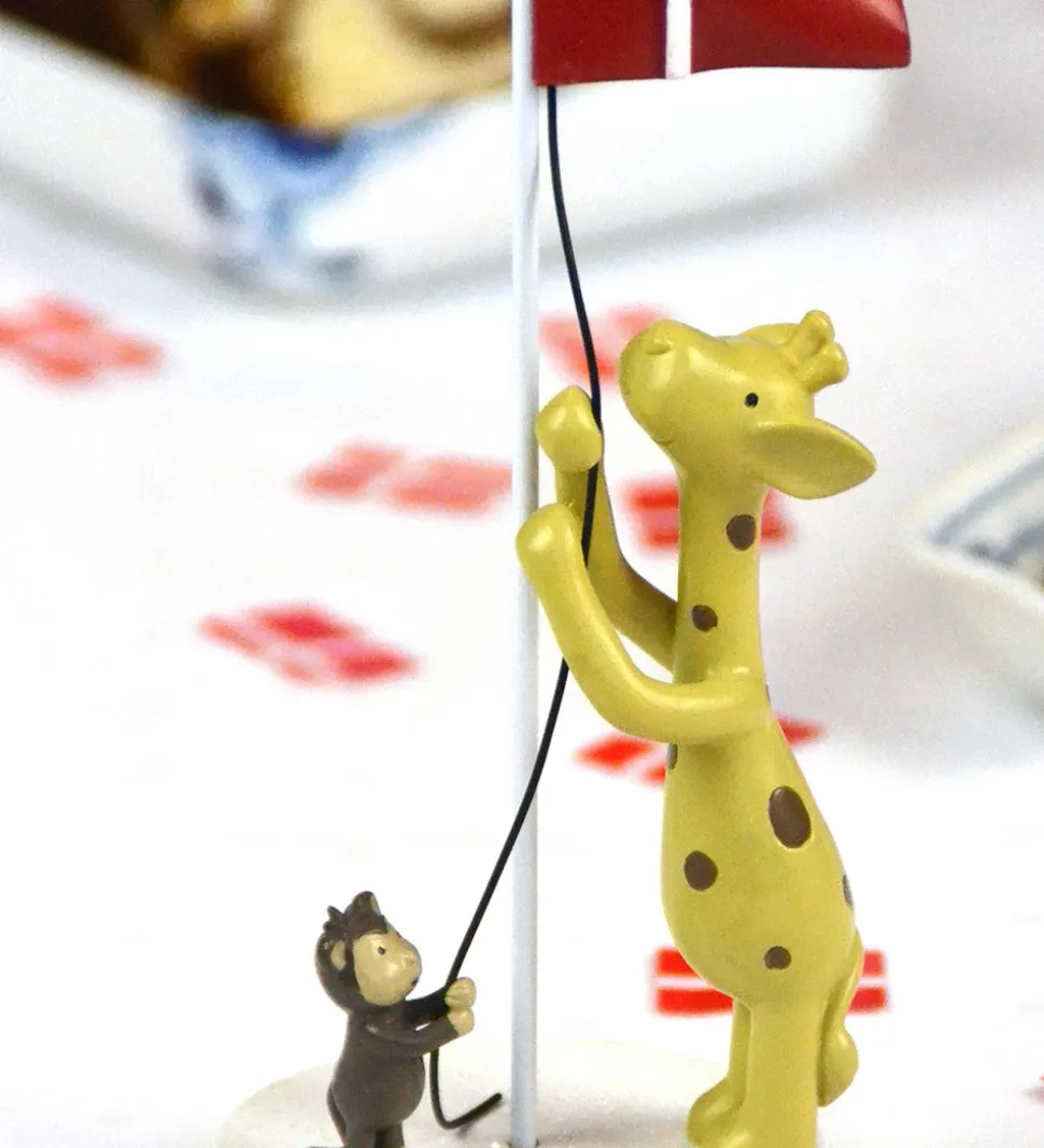 Kids by Friis Bordpynt - 17 cm - Giraf og abe