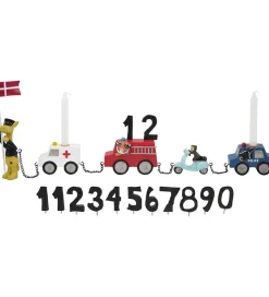 Kids by Friis Fødselsdagstog - Biler m. 11 tal