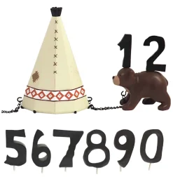 Kids by Friis Fødselsdagstog - Indianerpige m. 11 Tal