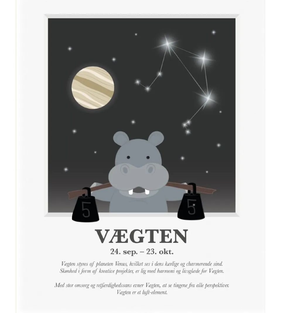 Kids by Friis Plakat - Stjernetegn - Vægten