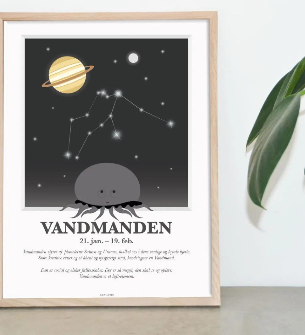 Kids by Friis Plakat - Stjernetegn - Vandmanden