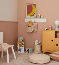 Kids Concept Hylde m. Knager - 60x10 cm - Træ - Hvid