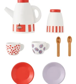 Kids Concept Kaffestel - Træ - Hvid/Rød m. Mumitrolde