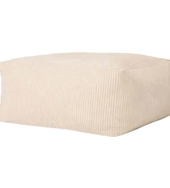 Kids Concept Puf - 85x85x34 cm - Fløjl - Off-White