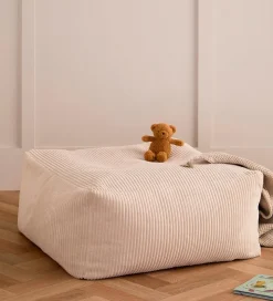 Kids Concept Puf - 85x85x34 cm - Fløjl - Off-White