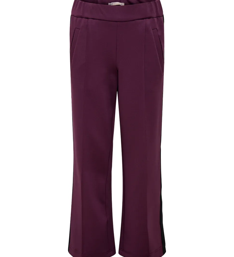 Kids Only Bukser - KogWarm - Mauve Wine/Panel White/Blac
