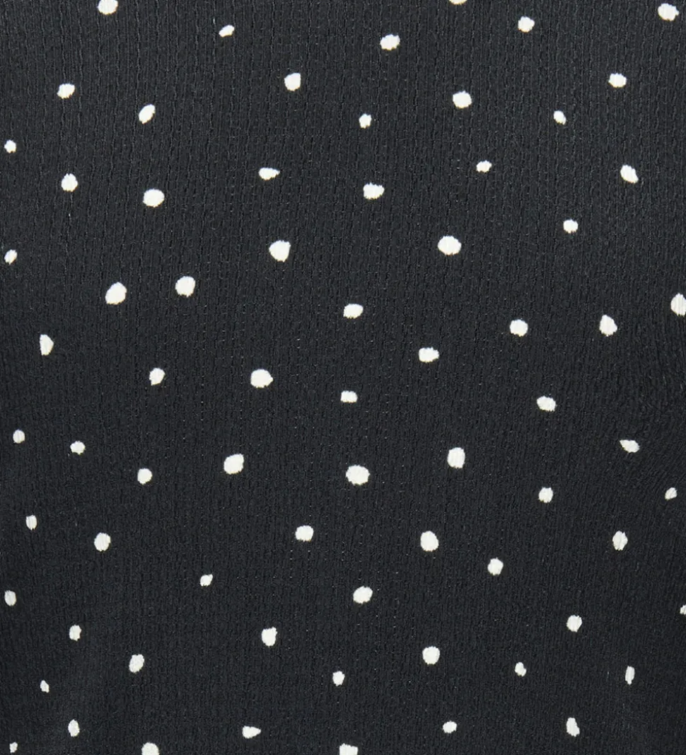 Kids Only Kjole - KogMelia - Black/Dots Cloud Dancer