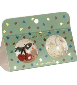 Konges Sløjd Hoppebolde - 2-pak - Cherry/Swan