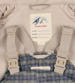 Konges Sløjd Regntøj m. Seler/Fleece - Palme - Laurel Blue Check