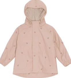 Konges Sløjd Regntøj m. Seler/Fleece - PU - Rainy Palme - Cherry