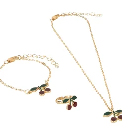 Konges Sløjd Smykkesæt - Cherry - Guld