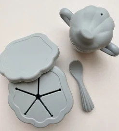 Konges Sløjd Spisesæt - Silicone - 3 dele - Light Blue