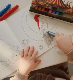 Konges Sløjd Tegneblok m. Farver - 10 stk. - Cirkus