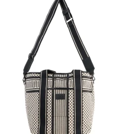 Lala Berlin Shopper - East West - Heritage Stripe Black